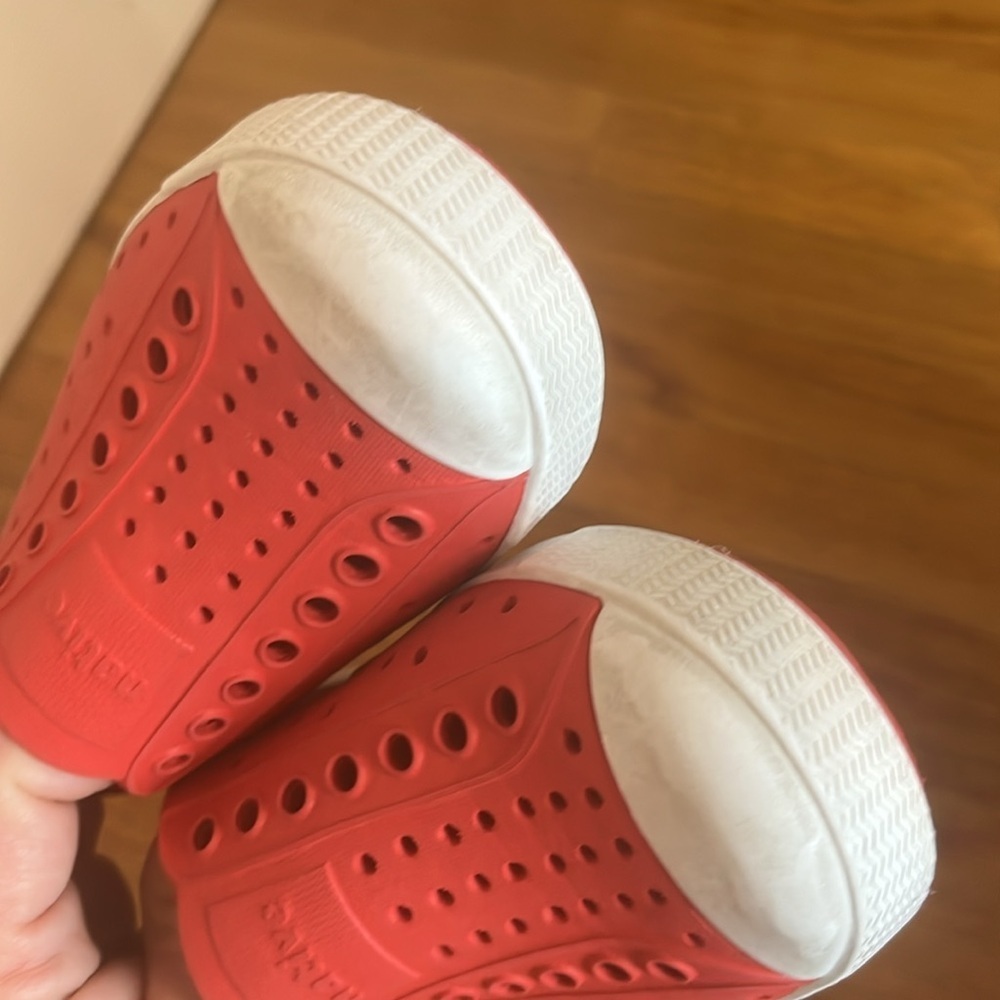 Native Bright Red Perforated Slip-Ons - Picture 5 of 6
